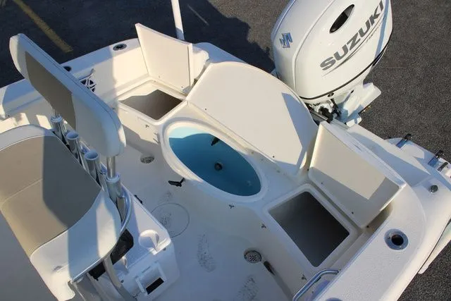 Slide: The Image of Interior view of a 2026 Bulls Bay Boats 200 CC with Suzuki engine. - 15