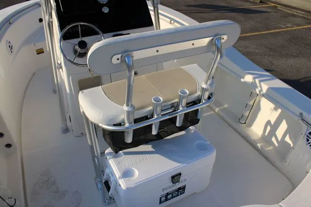Slide: The Image of Interior view of a 2026 Bulls Bay Boats 200 CC with helm station. - 17
