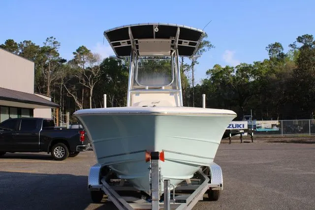 Slide: The Image of 2026 Bulls Bay Boats 200 CC on trailer, front view. - 8