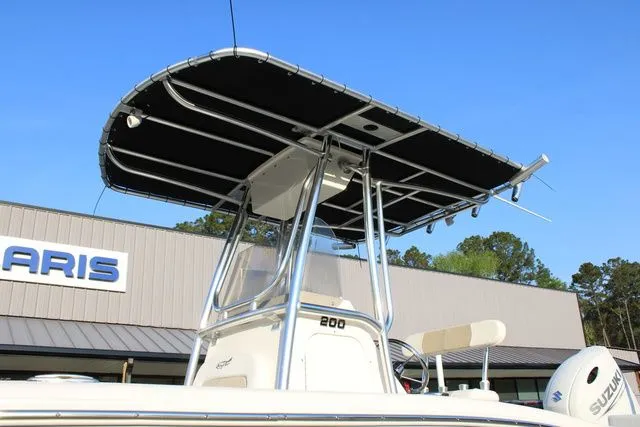 Slide: The Image of 2026 Bulls Bay Boats 200 CC with black sunshade. - 9