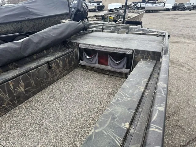 Slide: The Image of 2020 Excel 1954 DGB boat with camouflage pattern and storage. - 6