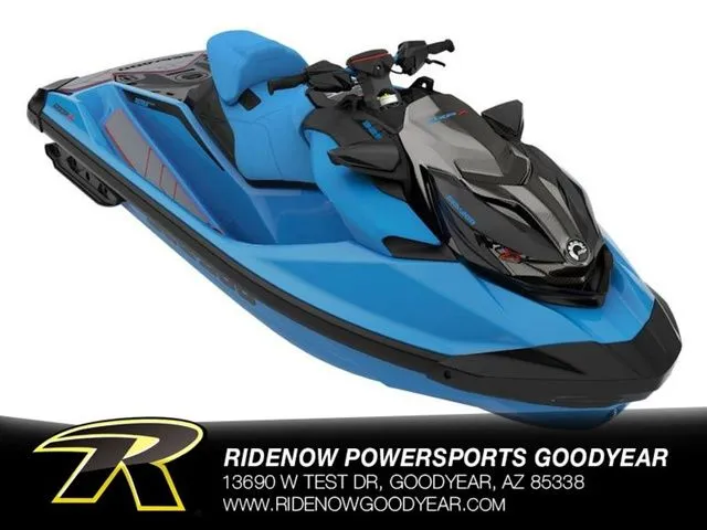 The Image of 2026 Sea-Doo RXP-X jet ski in blue and black. - 1