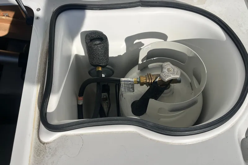 Slide: The Image of Gas cylinder compartment on Jeanneau Sun Odyssey 380, 2023 model. - 45