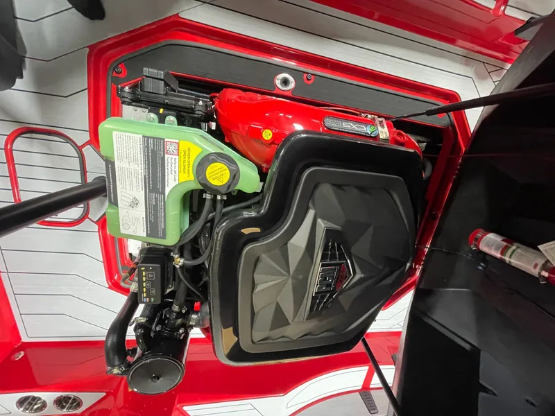 Slide: The Image of Engine compartment of the 2026 Nautique Ski Nautique boat. - 14