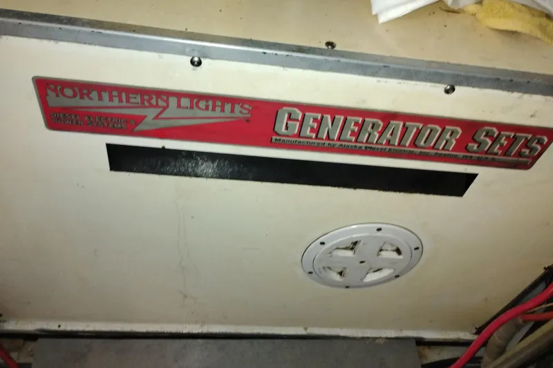 Slide: The Image of Northern Lights generator set on 1988 PT 52 AFT Cabin Motor Yacht. - 110