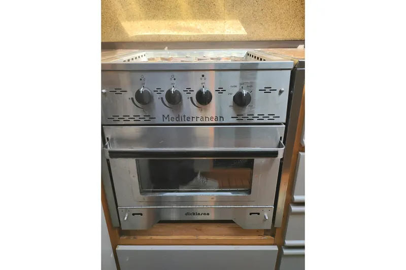 Slide: The Image of Stainless steel Mediterranean oven in 1988 PT 52 AFT Cabin Motor Yacht kitchen. - 84