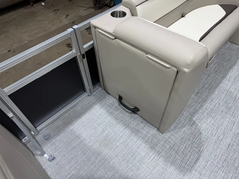 Slide: The Image of Interior of 2025 Tahoe Sport VRB 2385 Swingback with gray carpet. - 29