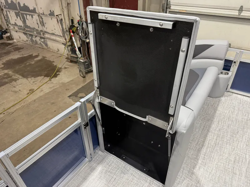 Slide: The Image of 2025 Tahoe Sport VRB 2385 interior with seating and storage. - 30