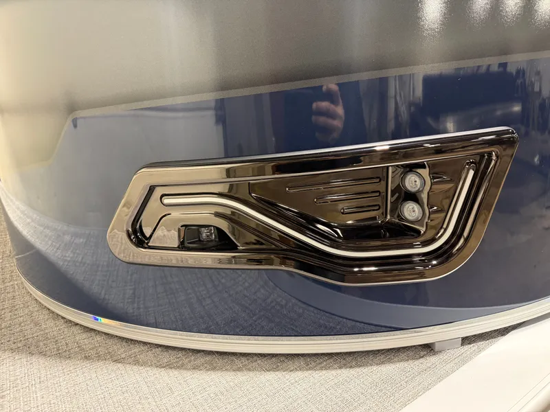 Slide: The Image of Close-up of 2025 Tahoe Sport VRB 2385 Swingback boat design. - 37