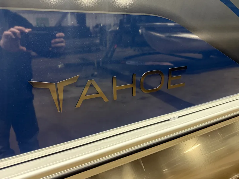 Slide: The Image of 2025 Tahoe Sport VRB 2385 Swingback logo on blue background. - 40