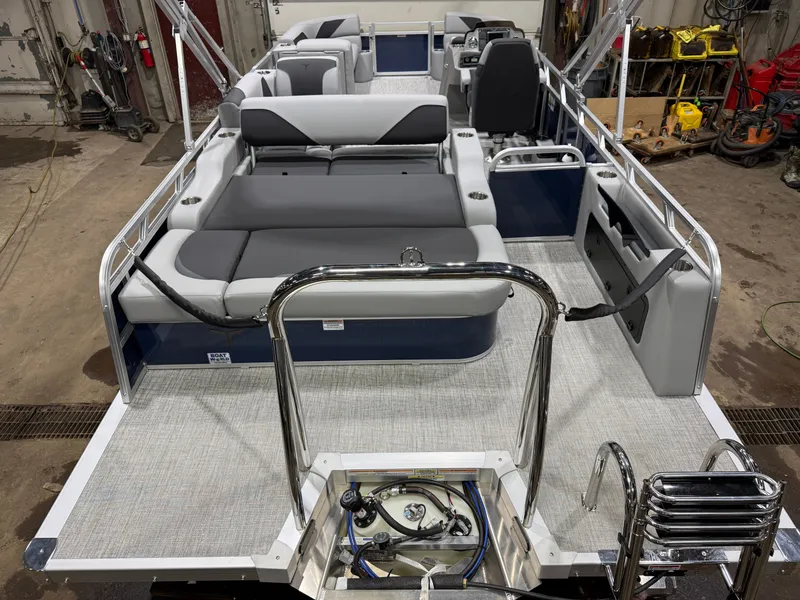 Slide: The Image of Interior view of 2025 Tahoe Sport VRB 2385 Swingback boat. - 6