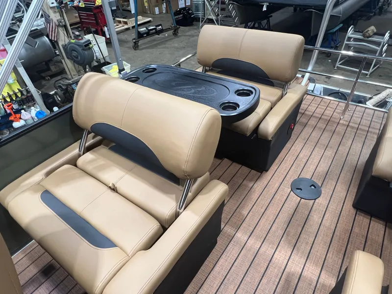 Slide: The Image of Interior of Bentley Pontoons Legacy 220 QSB Swingback, 2026 model. - 21