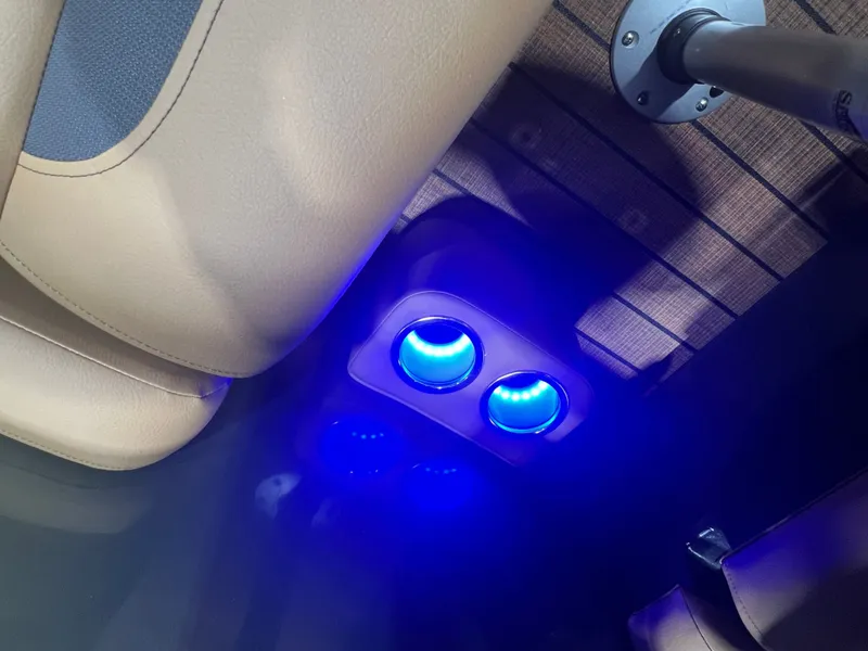 Slide: The Image of Interior lighting of Bentley Pontoons Legacy 220 QSB, blue LED light. - 25