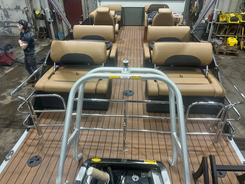 Slide: The Image of Interior view of a 2026 Bentley Pontoons Legacy 220 QSB. - 38