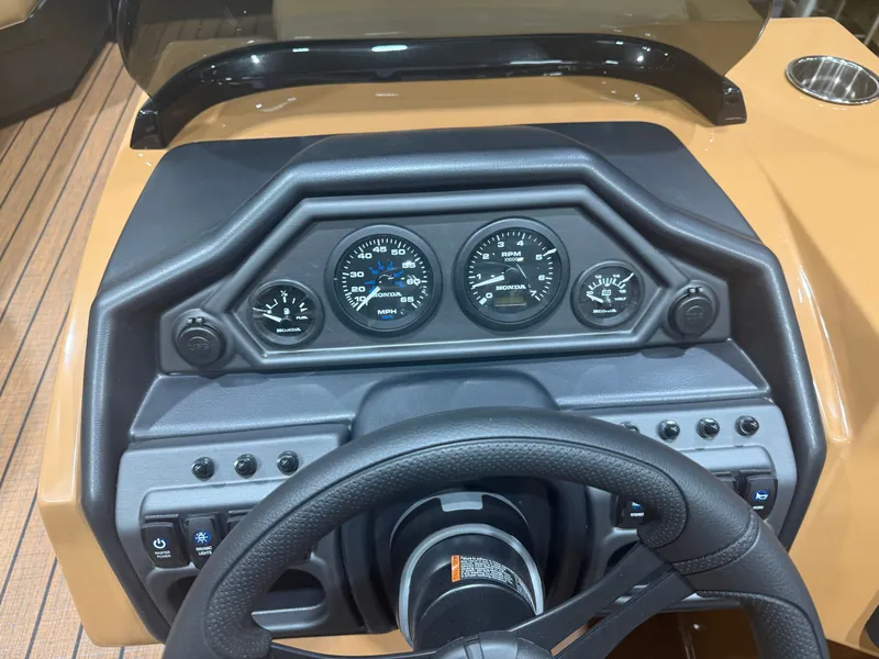 Slide: The Image of Dashboard of Bentley Pontoons Legacy 220 Navigator 2026. - 14