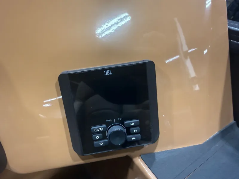 Slide: The Image of JBL control panel in Bentley Pontoons Legacy 220 Navigator 2026. - 15