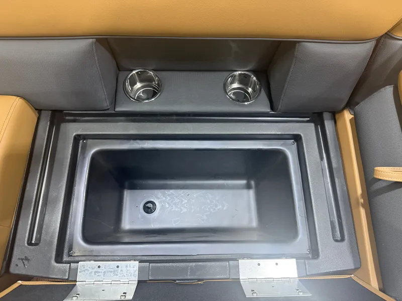 Slide: The Image of Interior of Bentley Pontoons Legacy 220 with cup holders, 2026 model. - 22