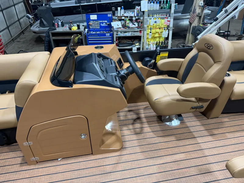 Slide: The Image of Interior of 2026 Bentley Pontoons Legacy 220 Navigator. - 11