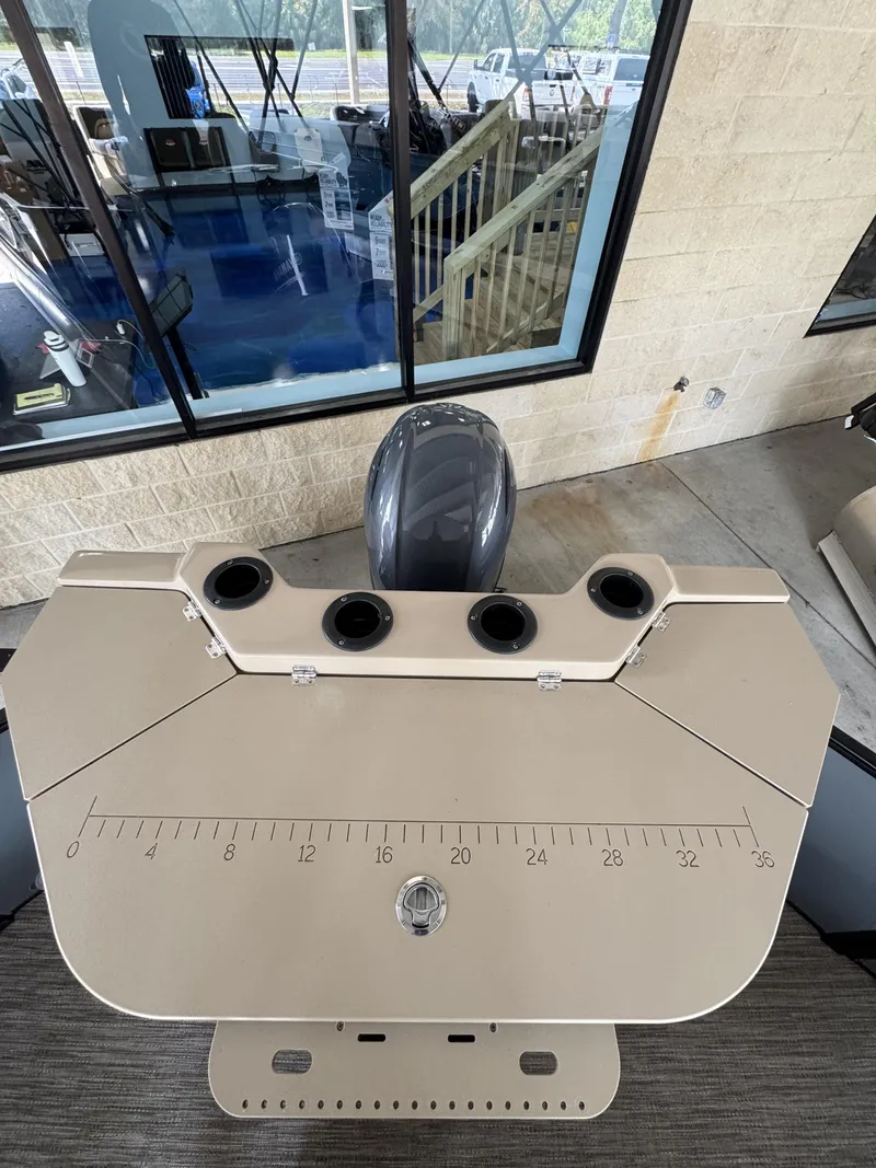 Slide: The Image of Godfrey SW 2286 Fish Stern 2026 with rod holders and measuring scale. - 36