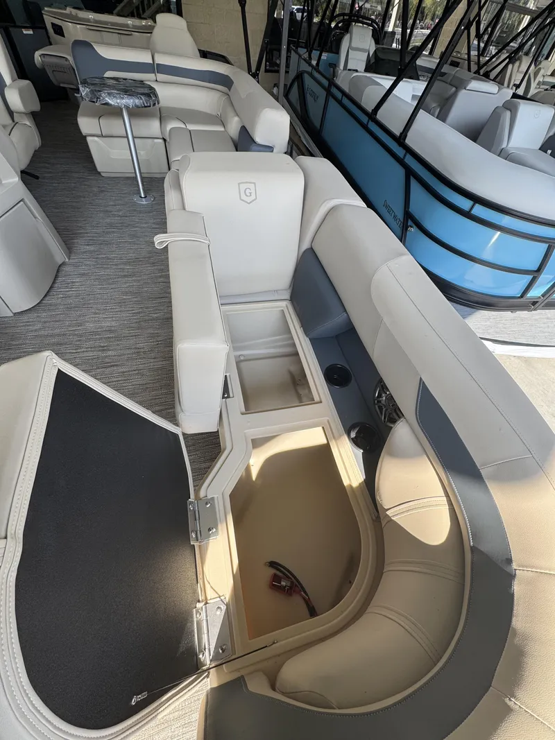 Slide: The Image of Interior of Godfrey SW 2286 Fish Stern 2026 with storage compartment. - 42