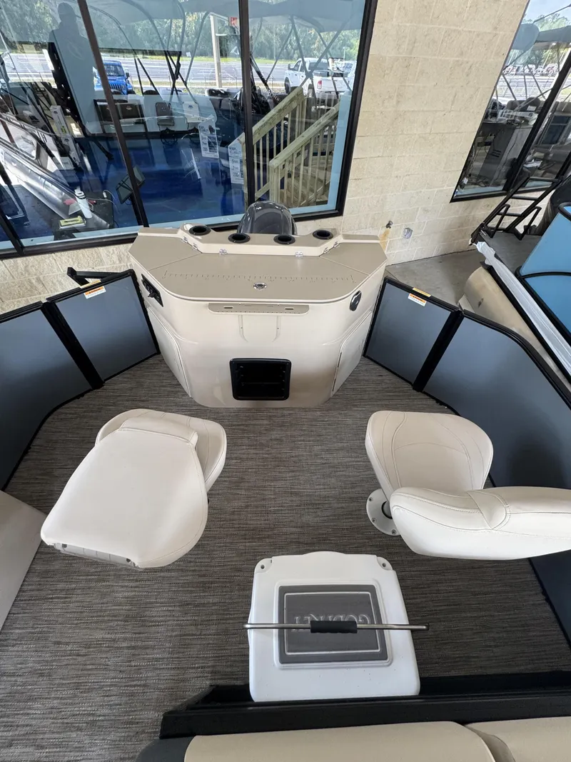 Slide: The Image of Interior of Godfrey SW 2286 Fish Stern boat, model year 2026. - 7