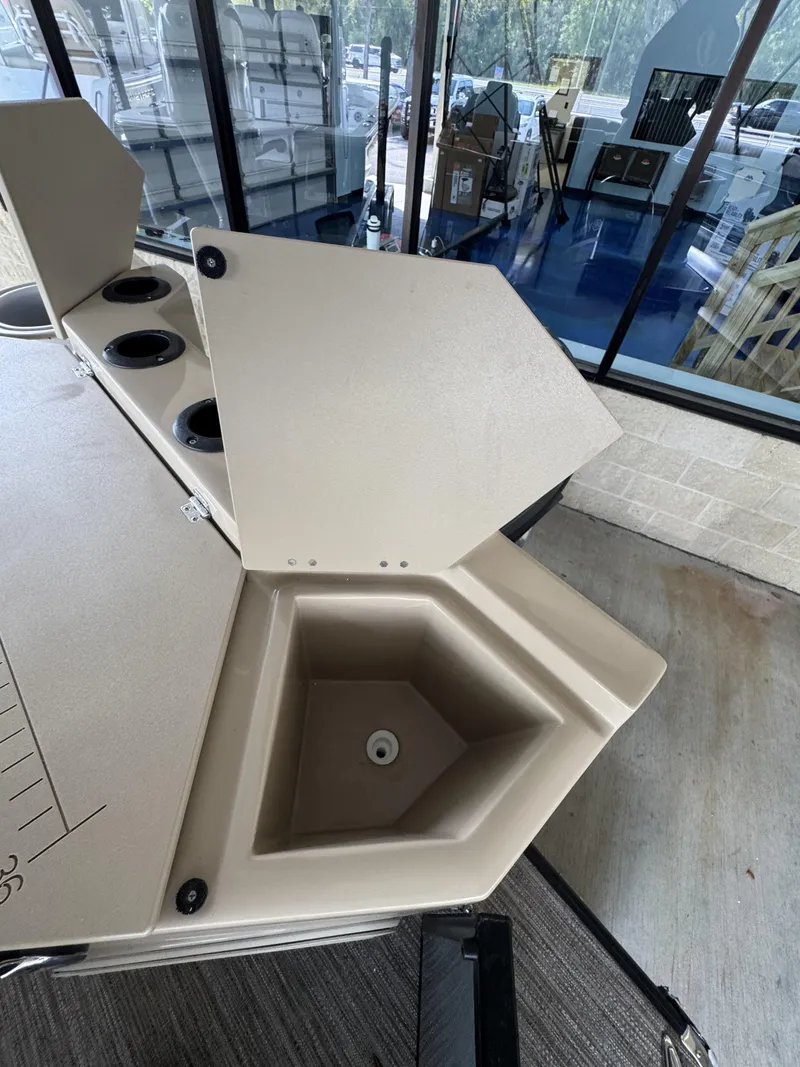 Slide: The Image of Godfrey SW 2286 Fish Stern 2026 with open storage compartment. - 9