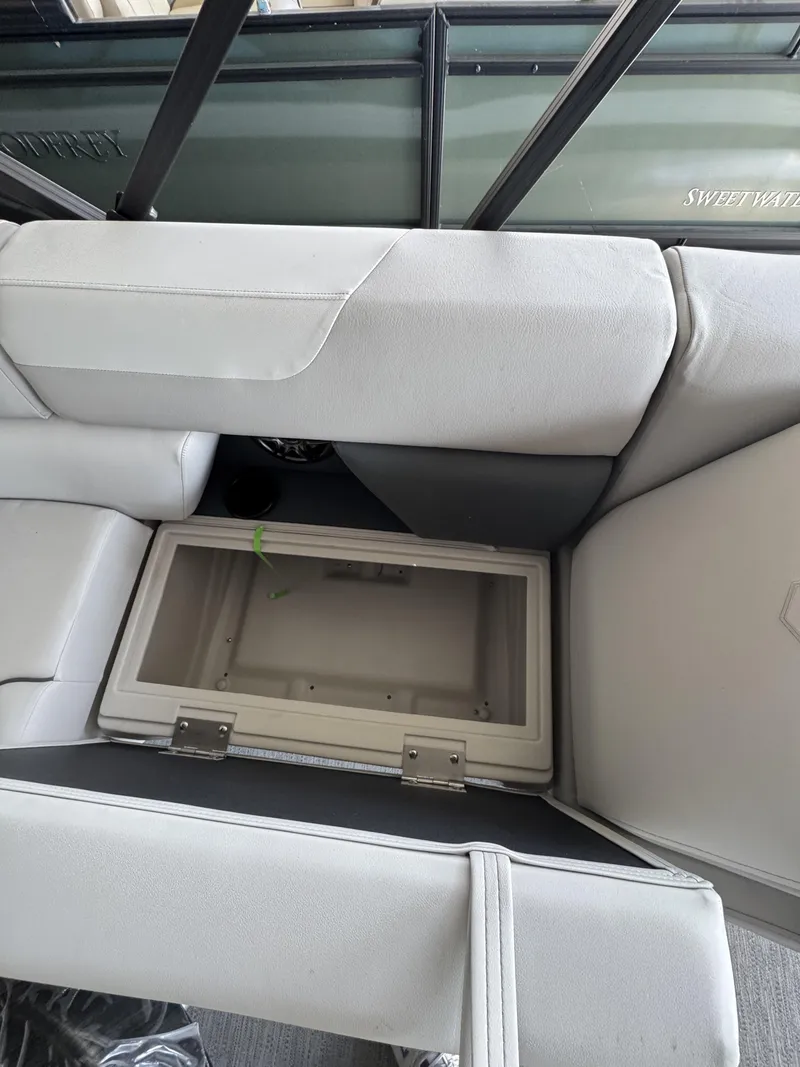 Slide: The Image of Interior of 2026 Godfrey SW 2286 Cruise Special Edition with storage compartment. - 31