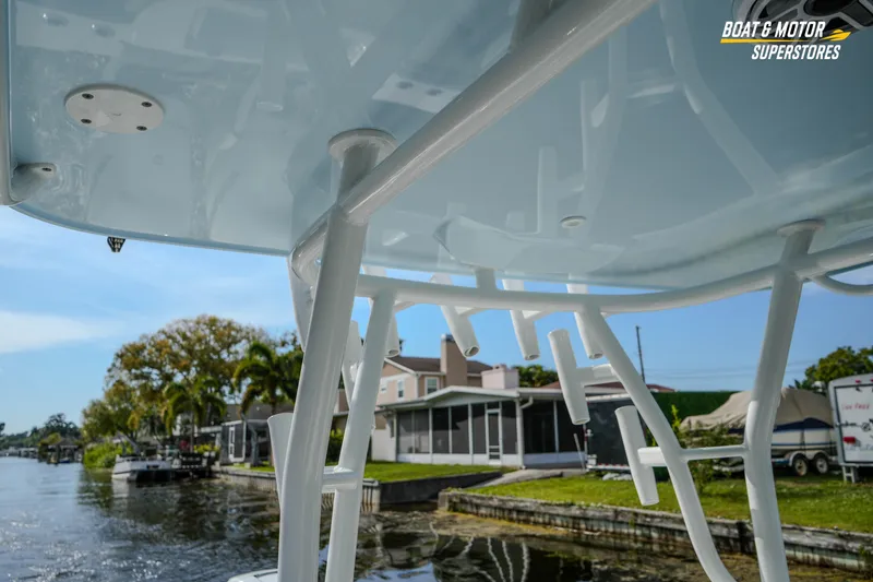 Slide: The Image of 2020 Yellowfin 32 Offshore boat detail with waterfront view. - 47