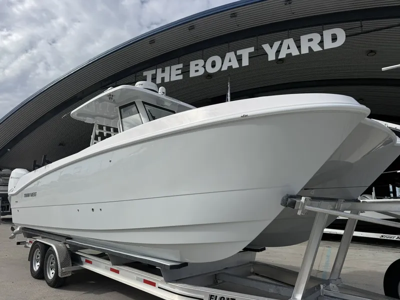 Slide: The Image of 2026 Twin Vee 280 GFX2 boat on trailer at The Boat Yard. - 6