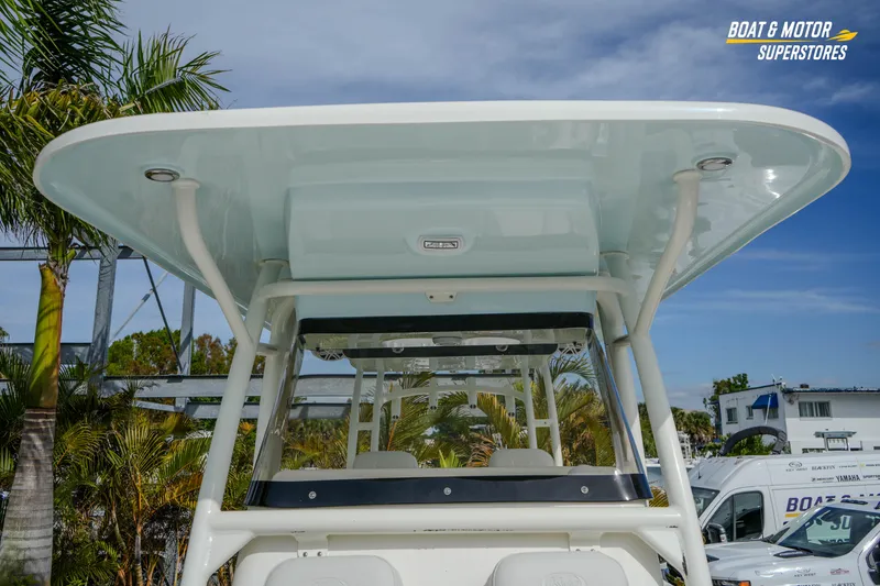 Slide: The Image of 2026 Key West 291 FS boat with T-top, showcased at Boat & Motor Superstores. - 36