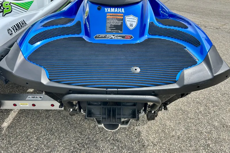Slide: The Image of 2016 Yamaha WaveRunner FZS rear view, featuring blue NanoXcel 2 technology. - 14