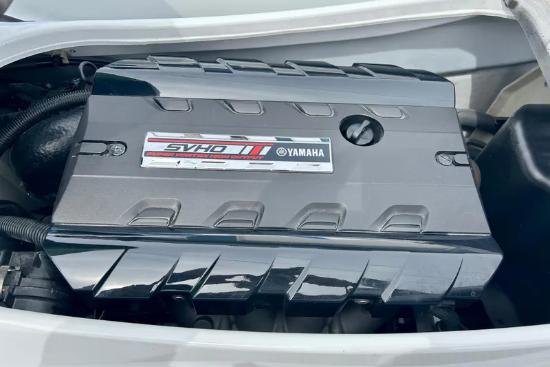 Slide: The Image of Engine of 2016 Yamaha WaveRunner FZS with SVHO label, showcasing high-performance design. - 34