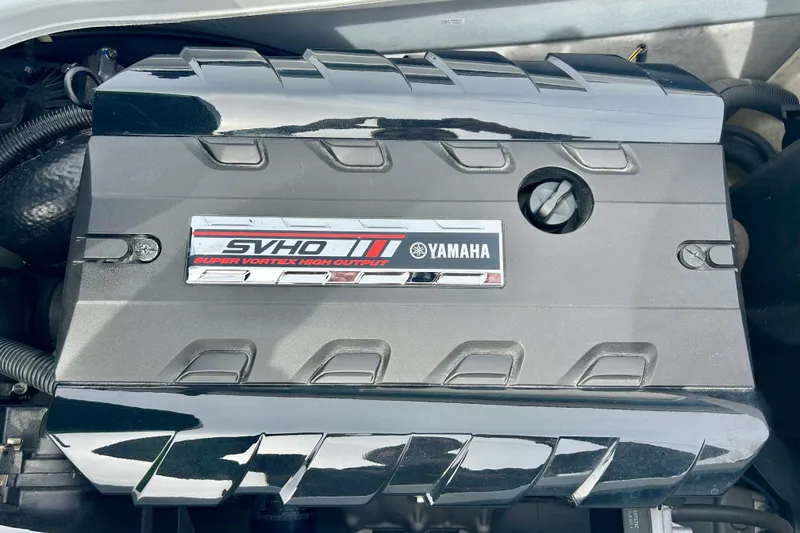 Slide: The Image of Engine of 2016 Yamaha WaveRunner FZS with Super Vortex High Output (SVHO) label. - 35