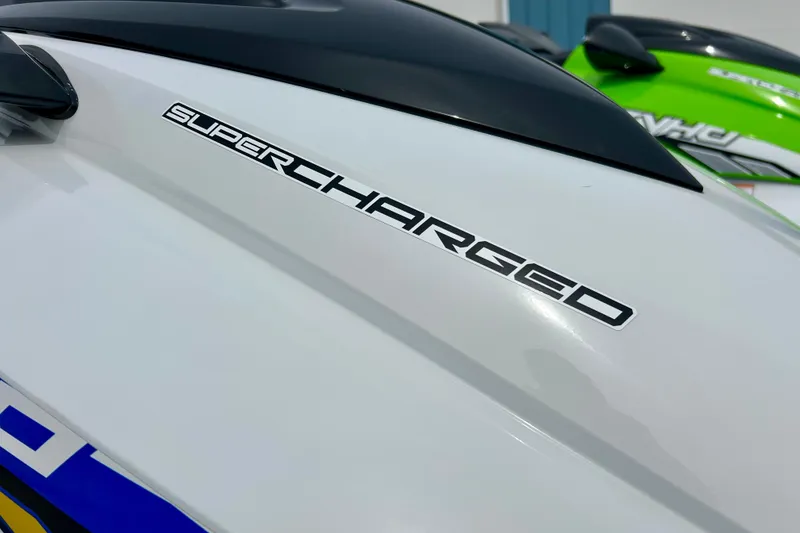 Slide: The Image of 2016 Yamaha WaveRunner FZS with supercharged engine decal, close-up view. - 6