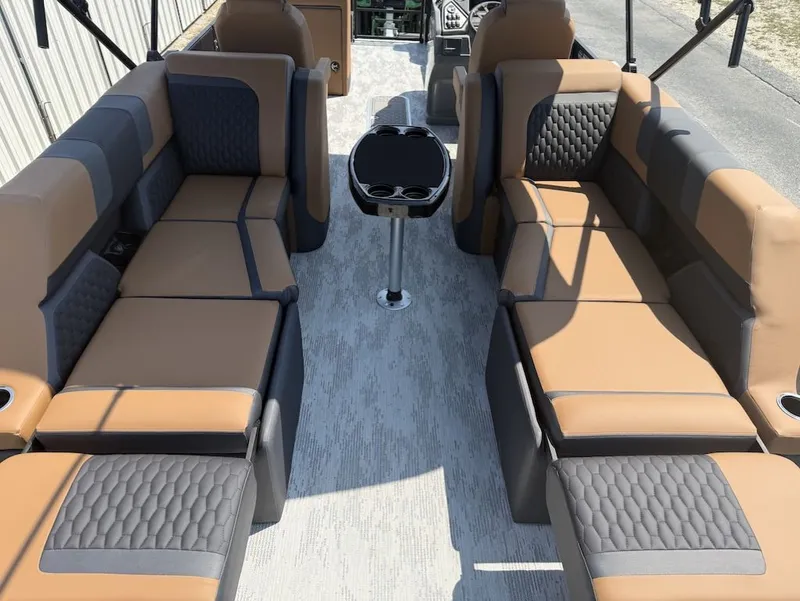 Slide: The Image of Interior of 2026 Sylvan L-3 LZ DH with luxurious seating. - 13
