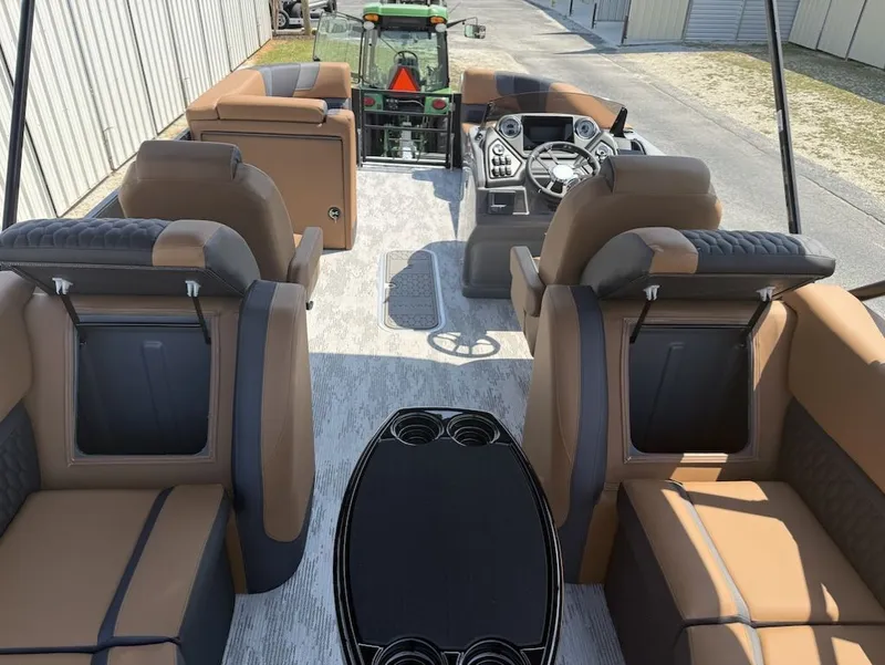 Slide: The Image of Interior of 2026 Sylvan L-3 LZ DH with luxurious seating. - 15