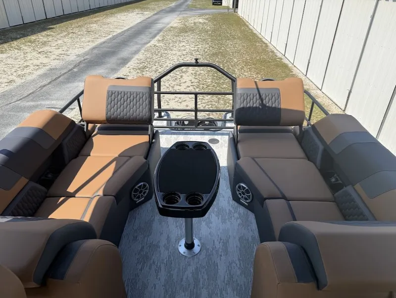 Slide: The Image of Interior of 2026 Sylvan L-3 LZ DH with luxurious seating. - 16