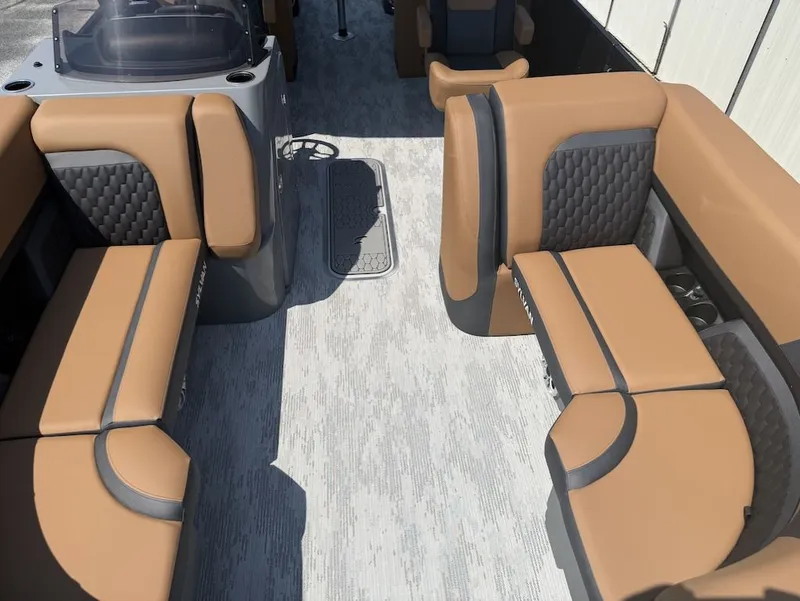 Slide: The Image of Interior of 2026 Sylvan L-3 LZ DH with luxurious seating. - 6