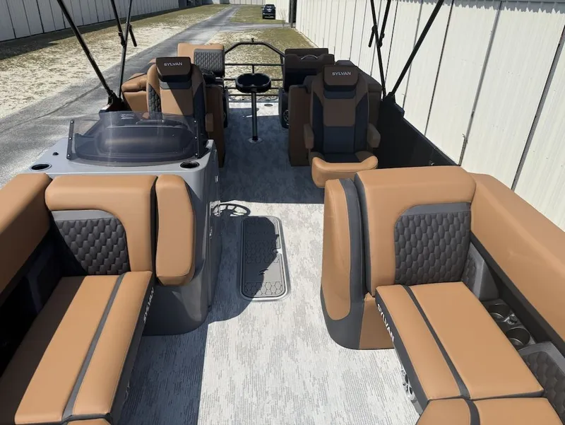 Slide: The Image of Interior of 2026 Sylvan L-3 LZ DH with luxurious seating. - 7