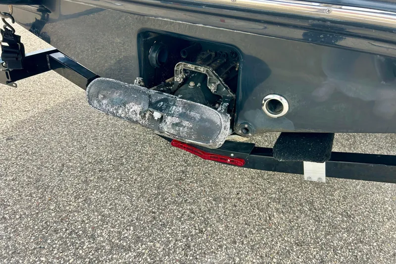 Slide: The Image of Rear view of a 2017 Chaparral 203 Vortex boat on a trailer. - 18