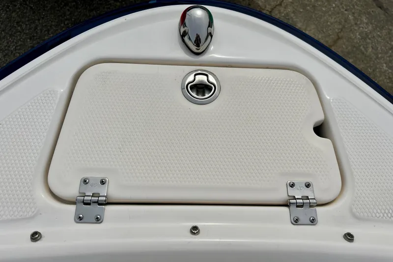 Slide: The Image of Hinged compartment on 2017 Chaparral 203 Vortex boat deck. - 70
