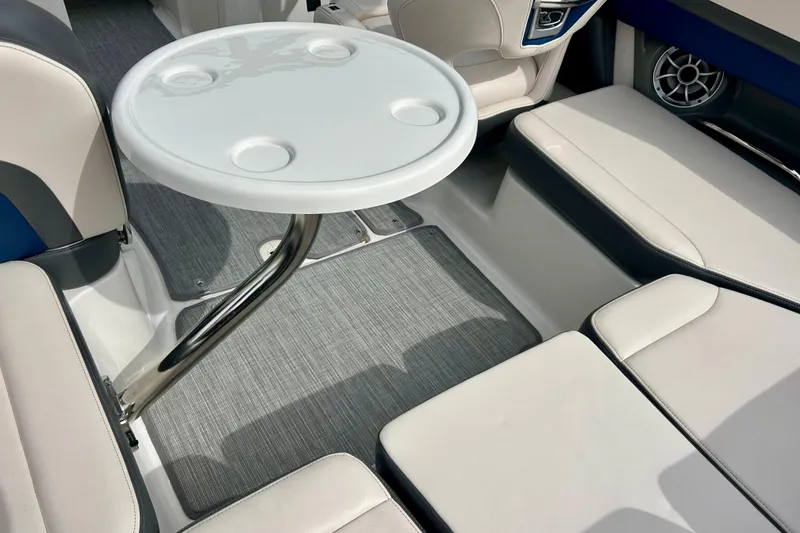 Slide: The Image of Interior of 2017 Chaparral 203 Vortex boat with seating and table. - 86