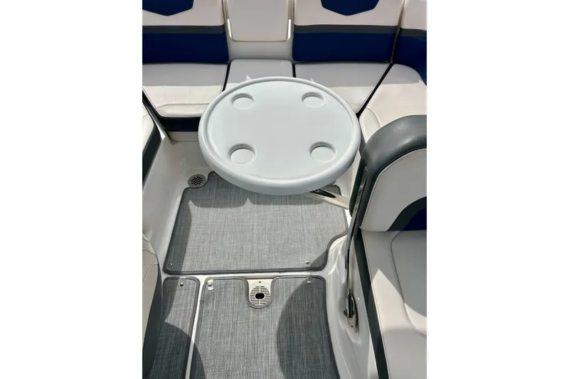Slide: The Image of Interior of 2017 Chaparral 203 Vortex boat with seating and round table. - 88