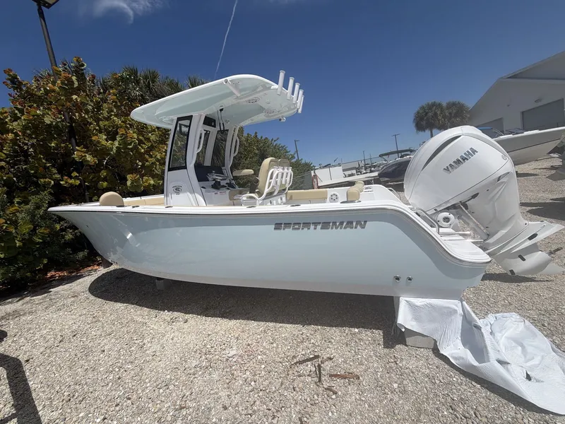 Slide: The Image of 2026 Sportsman Heritage 231 Center Console boat outdoors. - 8