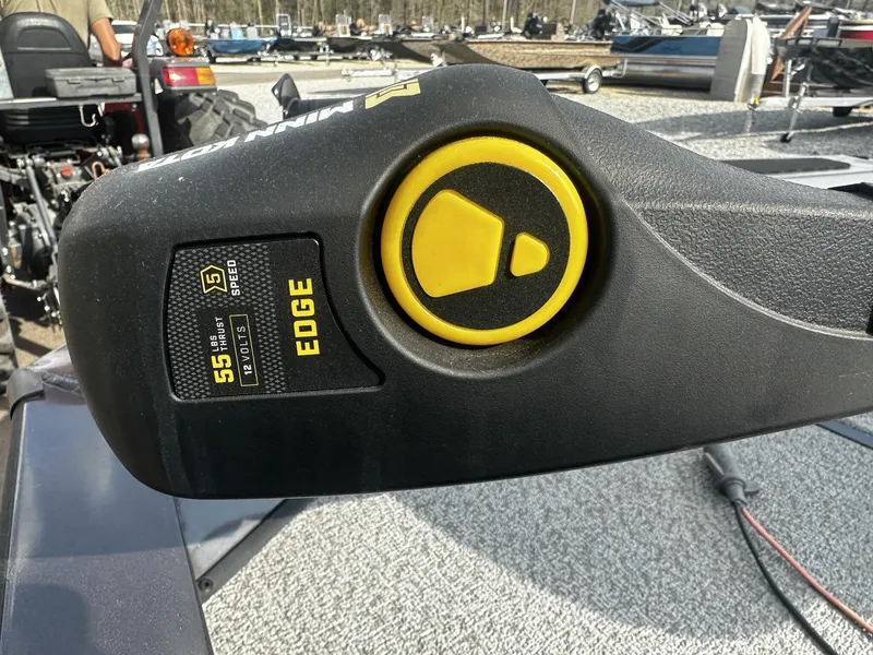 Slide: The Image of Close-up of Minn Kota Edge trolling motor on a 2025 G3 Sportsman 1710 PFX. - 5