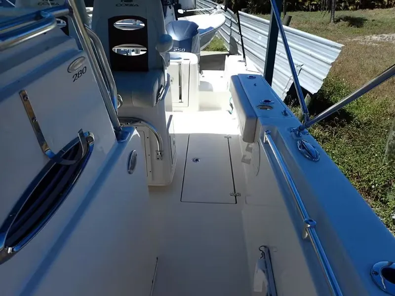 Slide: The Image of Interior view of a 2020 Cobia 280 Center Console boat. - 14