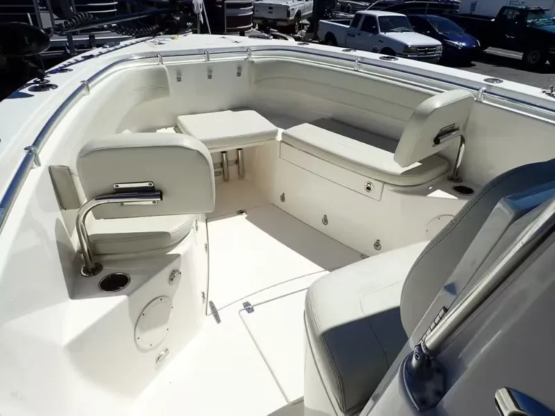 Slide: The Image of Interior view of 2020 Cobia 280 Center Console boat. - 16