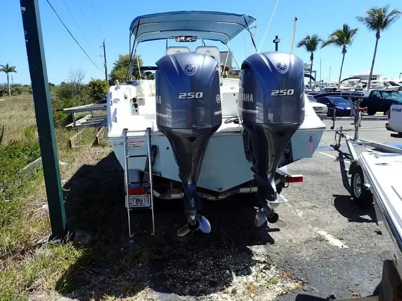 Slide: The Image of 2020 Cobia 280 Center Console with twin Yamaha 250 engines. - 3
