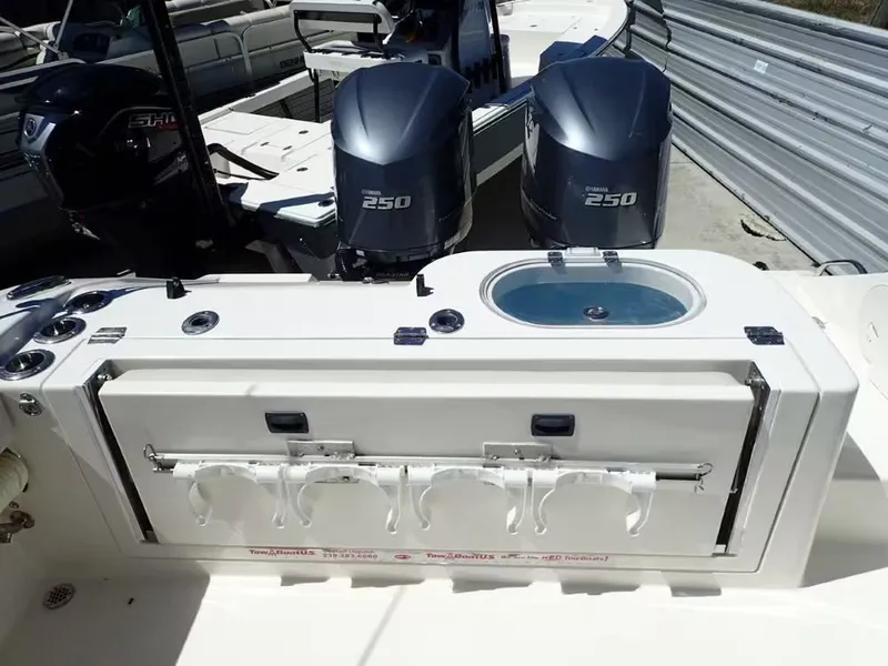 Slide: The Image of 2020 Cobia 280 Center Console with twin Yamaha 250 engines. - 4