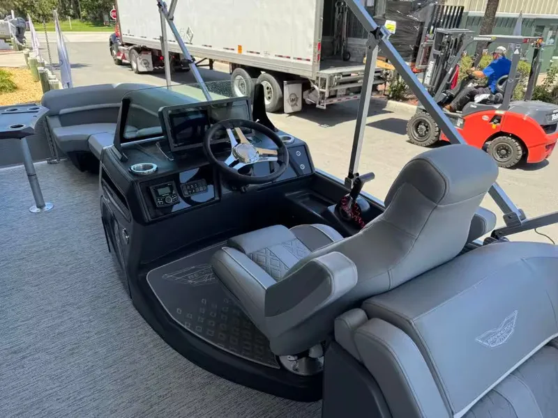 Slide: The Image of Interior of 2026 Bennington 24 MFB with modern helm station. - 4